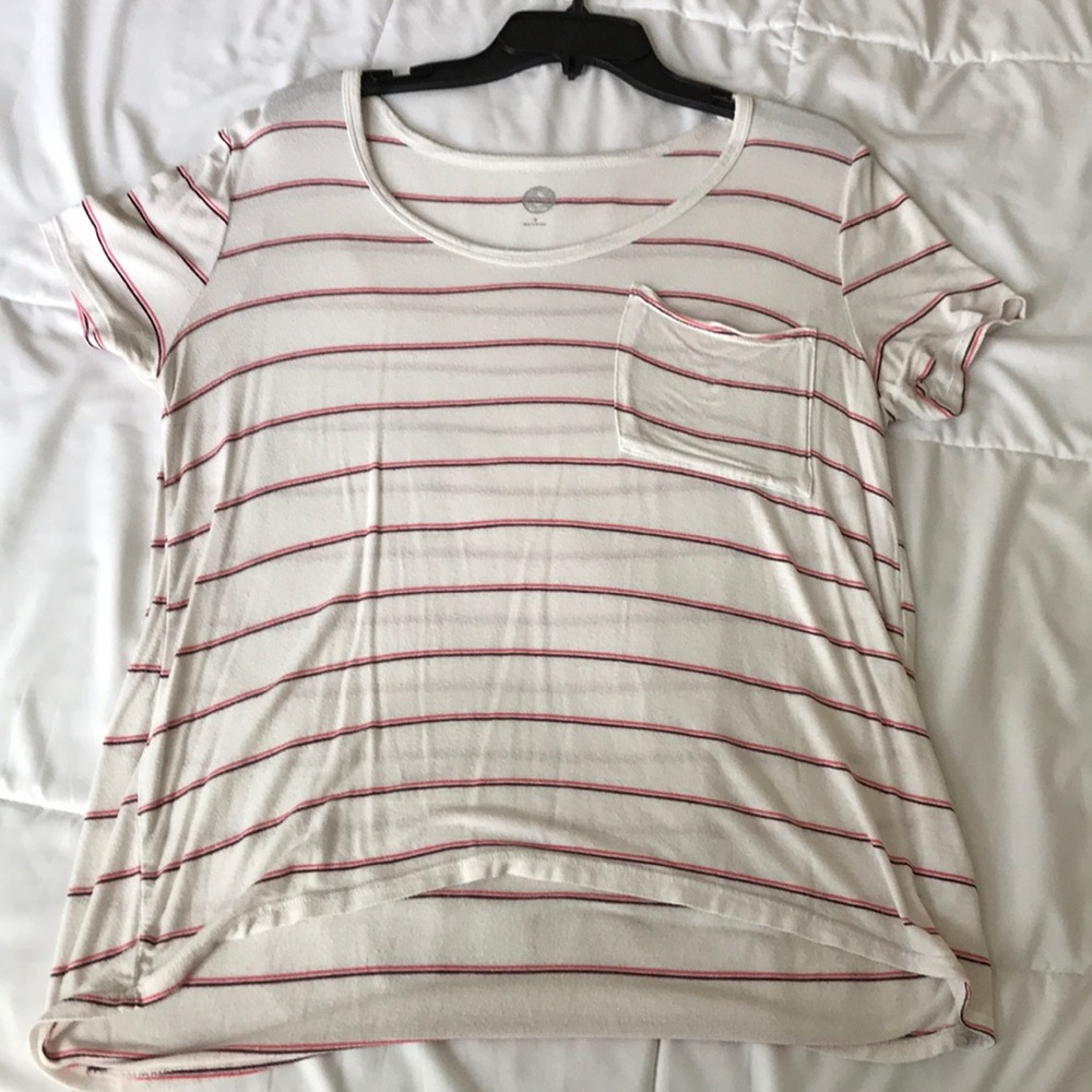 white stripe women’s t shirt